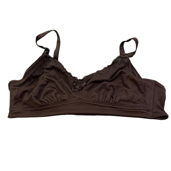 Gilligan & O’Malley black cotton wireless nursing bra bralette M medium like new - Picture 1 of 5